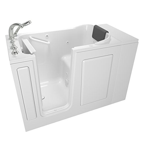 American Standard 2848.109.WLW Gelcoat Whirlpool and Soaking 28"x48" Left Side Door Walk-In Bathtub in White