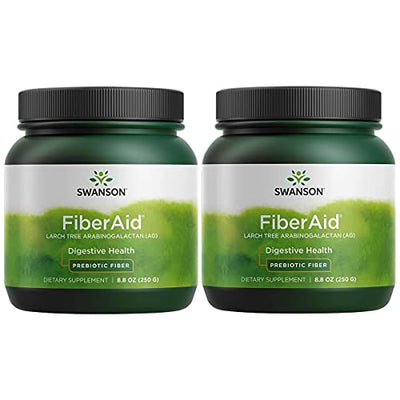 Swanson FiberAid - Larch Tree Arabinogalactan (AG) Powder - Fiber Drink Mix Promoting Digestive Health and Supports Gastrointestinal Health - (8.8oz) (2 Pack)