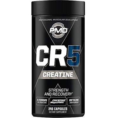 PMD Sports CR5 Professional Creatine Complex - Improved Recovery, Reduce Soreness, Lean Muscle Mass Gainer - Power 5 Creatine Blend for Strength, Endurance, and Recovery (240 Creatine Capsules)