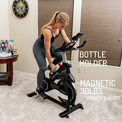 AceFuture Slim Indoor Cycling Bike with Silent Magnetic Resistance, Stationary Exercise Bikes for Home Workouts, Cycle Bike for Home Cardio Training, Fitness Bicycle with Hand Pulse and Tablet/Water Bottle Holder