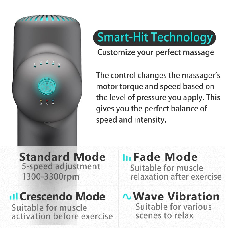 Booster Massage Gun Electric Neck Massager Smart Hit Fascia Gun for Body Massage Relaxation Fitness Muscle Pain Relief
